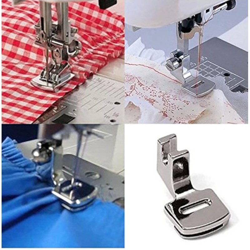 MISHITI Ruffler Hem Presser Foot for Home Sewing Machine Brother