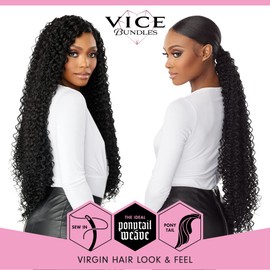 Sensationnel Vice Bundles weaving hair - Synthetic fiber virgin hair dupe weave bundle hair sew in quick weave and pony tail long length hair - Vice Bundle BOHO CURL 24 inch (1 pack, 350)