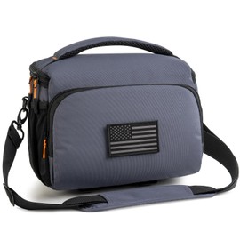 Vogano Camera Bag Case, Protective Covers Photography Shoulder Bag Compatible for Nikon, Canon, Sony DSL/SLR/Mirrorless Equipment Travel Waterproof (Grey)