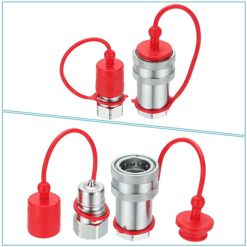 PATIKIL 3/4" N PT ISO-A Hydraulic Quick Disconnect Coupling 1
