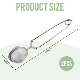 Set of 2 tea tongs for loose tea, tea infuser for loose tea, tea ball, tea strainer, fine mesh tea infuser, stainless steel, tea balls, tea infuser strainer, for loose tea, spices, etc. of the
