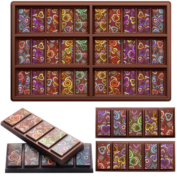 Ziliny Holographic Chocolate Molds Resin Silicone Chocolate Deep Thick Molds