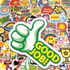50Pcs School Reward Theme Waterproof Vinyl Stickers - Suitable for
