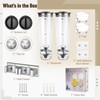 Dual-Headed Wall-Mounted Cereal Dispenser, 3L Large Capacity Dry Food Dispenser,