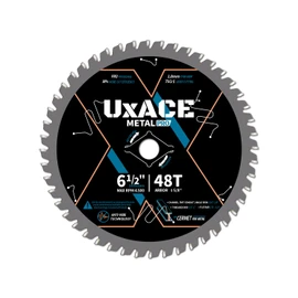 UXACE 6-1/2-Inch 48-Tooth Circular Saw Blade, 5/8-Inch Arbor, Ferrous Metal, Steel Cutting Blade, Carbide Tip, Thin Kerf, for Channel, EMT Conduit, Angle Iron, Threaded Rod, Flat Bar