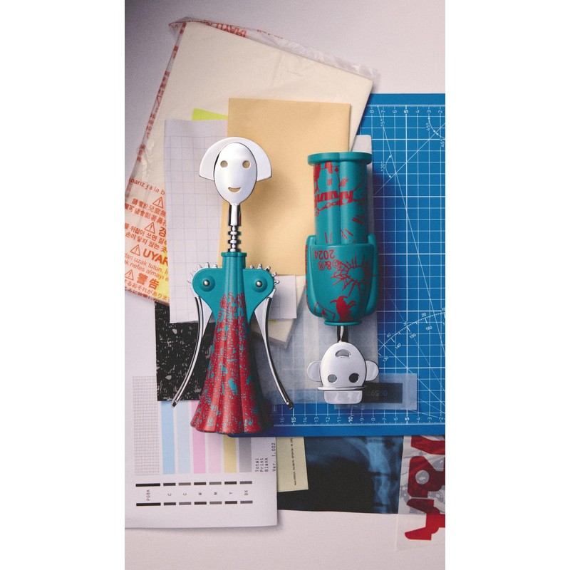 Alessi Alessandro M. Liquid AM23A 31 Design Corkscrew, Chrome-Plated AlkiPaper®