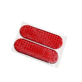 Motoforti 4Pcs Red Reflective Safety Warning Tape Sticker 12 x 4cm for Car Long-lasting