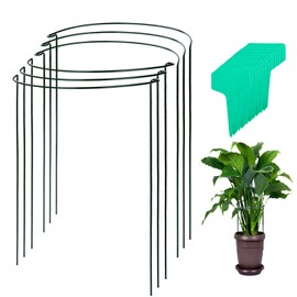 Joyhalo 6 Pack Plant Support Stakes, Peony Support Cage for Outdoor Plants, Garden Plant Flower Peony Support Stakes Rings for Potted Indoor, Tomato, Hydrangea, Rose, Flowers Vine(9.4" W x 15.6" H)