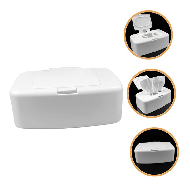 Baby Wipes Dispenser Plastic Organizer Box Storage Box Push Button