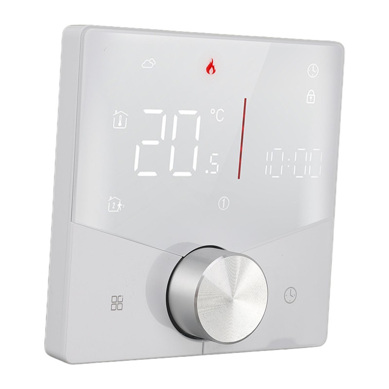 Smart Digital Thermostat 5A AC 95‑240V IP20 White Adjustable Backlight