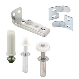 Prime-Line N 7530 Bi-Fold Door Hardware Repair Kit, Includes a Bottom Bracket, Top and Bottom Pivots, a Guide Wheel and a pair of Door Surface Aligners, 6 Components (1 Kit)