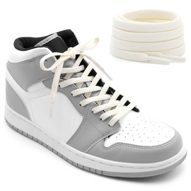 DELELE Flat Elastic Shoe Laces: Beige Stretch Shoelaces for Sneakers 2 Pair 43 inch