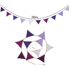 Tongyixin Bunting Children's Room, Woven from Muslin Cotton, Children's Room Decoration, Wall Decoration Gift, Wall Sticker for Children's Room Girls and Boys, Baby Room & Baby Bed Decoration (Elegant