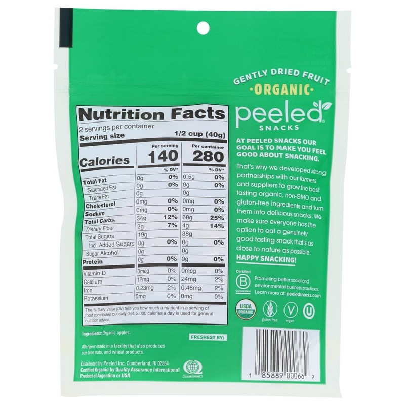 Peeled Snacks Apple-2-the-core Dried Fruit Snack - 2.8 oz -