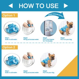 KYEESE KYEESE 2 Pack Dog Cooling Shirts Breathable Instant Cooling Dogs Vest Lightweight for Summer Dog Clothes Large (13-19lbs)