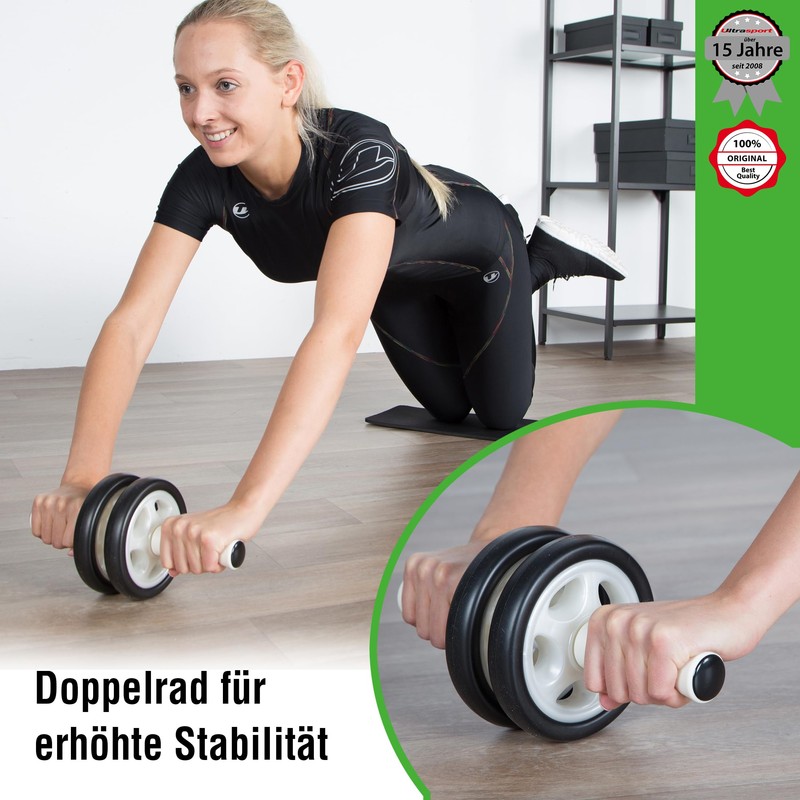 Ultrasport Abdominal Trainer AB Roller / AB Trainer incl. Knee