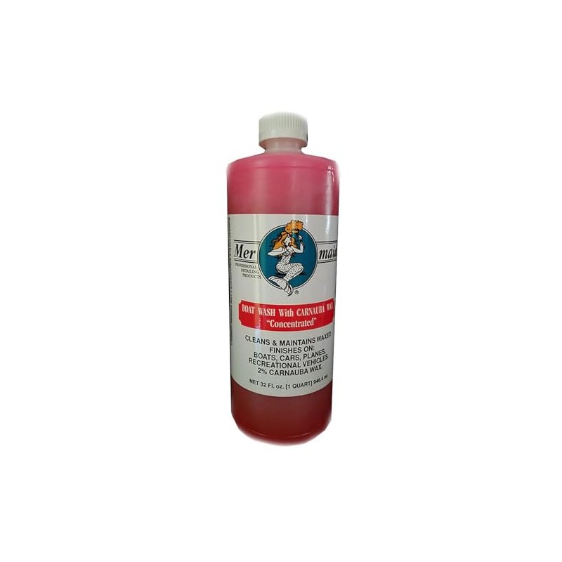 Mer-Maids, Boat Wash, 2% Carnauba Wax, 1 Quart, MBS032