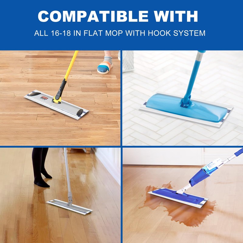 Disposable Mop Replacement Pad, Microfiber Cleaneing Pads for All 16-18''