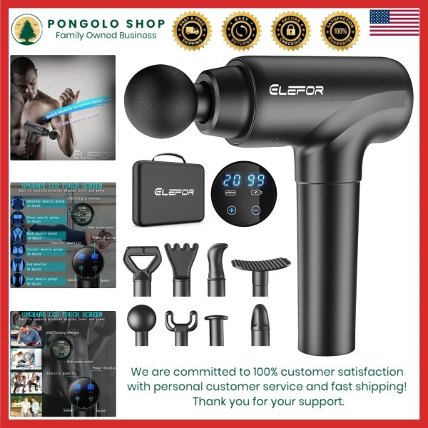 Unbranded Deep Tissue Massage Gun with 8 Heads & 20