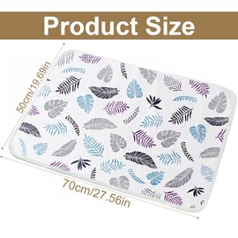 OIGWBPH Baby Wickelunterlage, Waschbar Säugling Wickelunterlage, Babys, Kleinkinder, Wasserdicht, Atmungsaktiv, Wiederverwendbare Wickelauflagen Changing Mat (50x70cm)