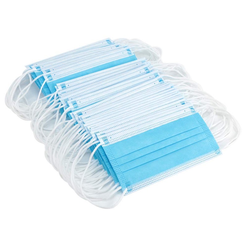 Disposable Face Mask, 3-ply Face masks With Elastic Ear loops,