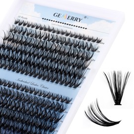 Eyelashes, Single DIY Cluster Eyelashes, 10D, 20D, 30D, 40D, 0.07 D Curl, Individual Eyelash Extensions, Volume Eyelashes at Home Gemerry Eyelashes (8-16 Mix, 30D+40D-0.07D)