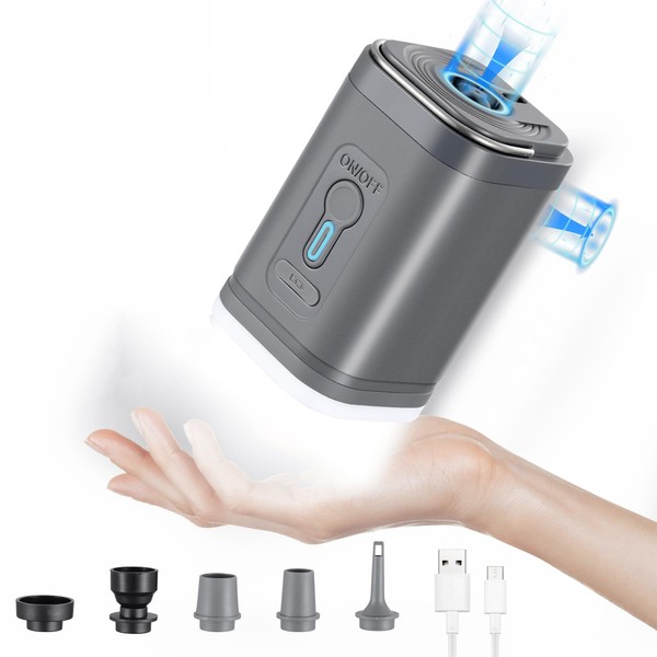 Portable Air Pump ，Ultralight Inflator with Led Light ，Quick Inflate