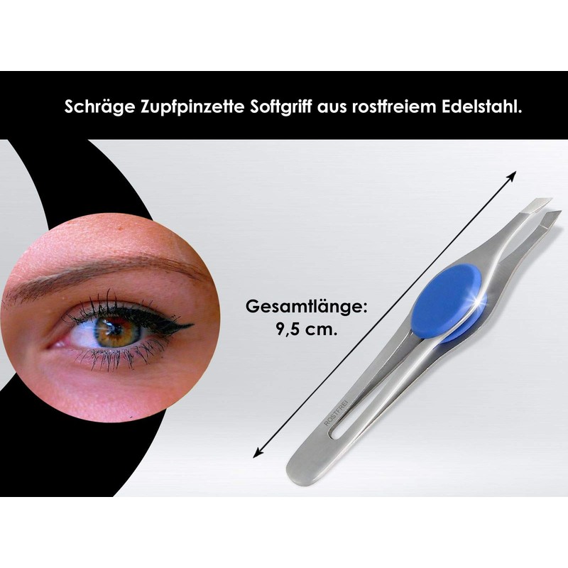 Slant Tweezers Tweezers Soft Grip Stainless Steel