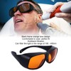 Safety Goggles 190 to 490nm Black Frame Orange Lens OD5