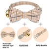 YUDOTE Plaid Cat Collars with Bow,Quick Release Safty Buckle and