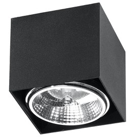 SOLLUX lighting Blake Ceiling Light Black L: 12, B: 12, H: 11, GU10, dimmable