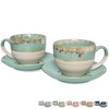 Bosmarlin Ceramic Cappuccino Cup and Saucer Set of 2, 10