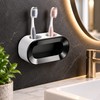 No-Drill Wall Mounted Toothbrush Holder – Self-Adhesive Plastic Bathroom Organizer