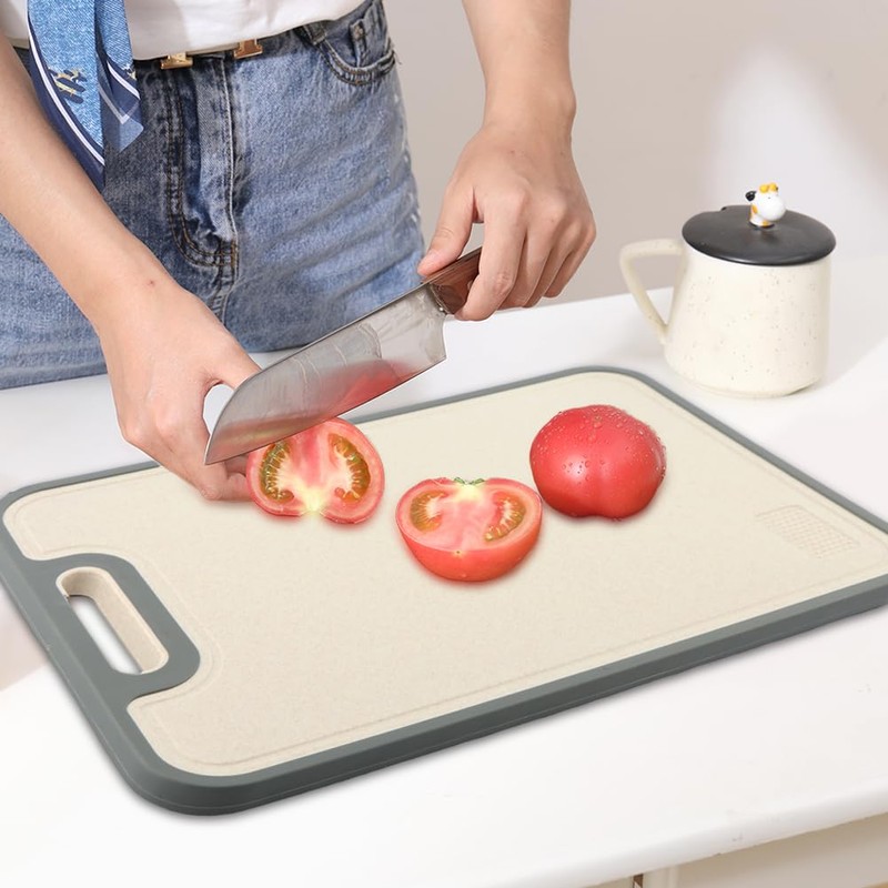 Cutting Boards for Kitchen, Rust-Resistant Double Sided Kitchen Cutting Board,