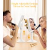 Gospire Rectangle Lighted Makeup Mirror with Magnification, 10X Magnifying Mirror
