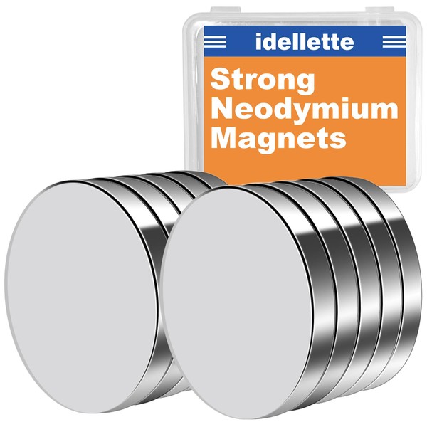 idellette 10 Pcs Fridge Magnets, 15x2mm Small Magnets, Mini Tiny