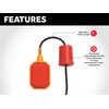 Float Switch for Sump Pump -33-Foot Water Level Sensor with