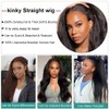 Ainmeys Kinky Straight U Part Wigs 200% Brazilian Yaki Straight