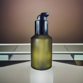 Renaturals 1PCS 125ML/4.2OZ Empty Refillable Green Frosted Glass Bottle with Pump Travel