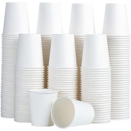 Clawsoff [300 Pack 5 oz Mini Paper Cups White, Small Mouthwash Cups 5 OZ, Disposable Bathroom Cups 5 Ounce for Supermarket, Birthday Party, Travel, Events, Picnic, BBQ