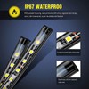 2pcs Running Board LED Lights 800LM White Amber 12V to