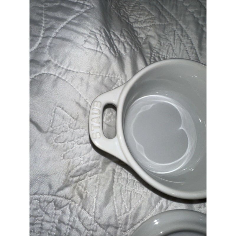Staub New STAUB Mini La Cocotte White Ceramic Casserole Dish