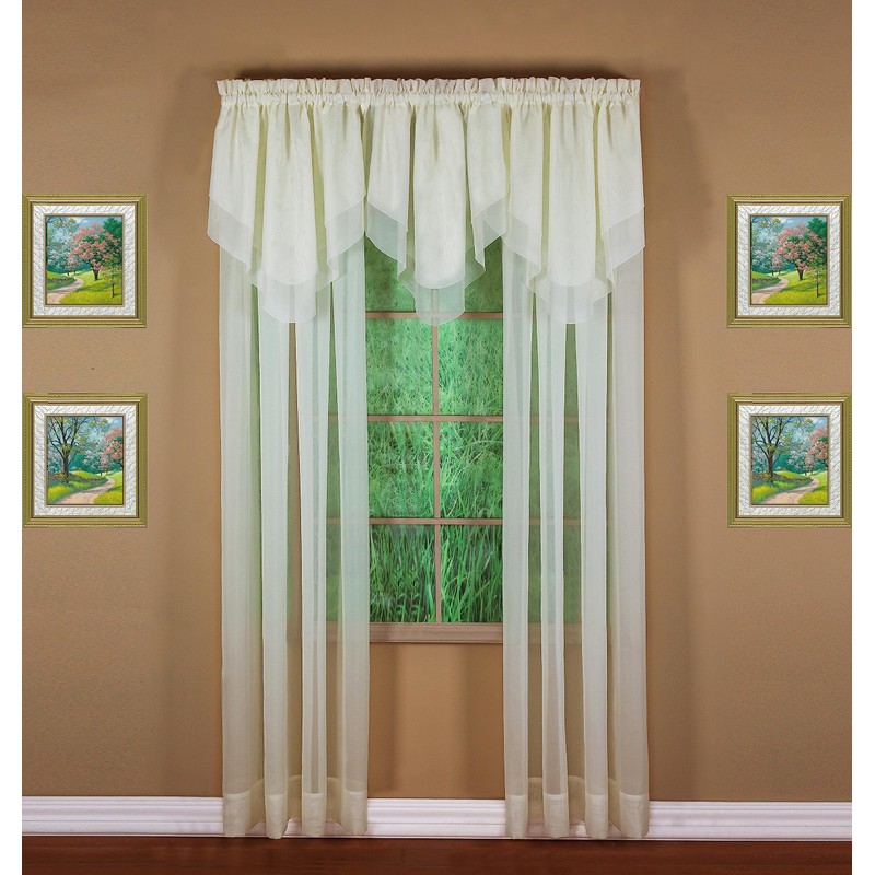 Today's Curtain Emelia Original Voile Ascot 25", Ecru, 40" W