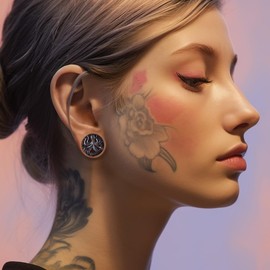 ERKUOO 2PCS Octopuses Ear Gauges Piercing Screw Fit Tunnels Ear Plugs Expander Hangers Earrings Jewelry 1/2"(12mm)