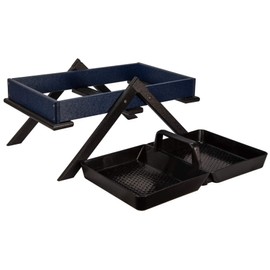 JCs Wildlife Removable Tray Ground Bird Feeders - Platform Bird Feeder - Holds 8 Cups of Seed (Large, Blue)