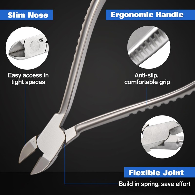 LEONTOOL Stainless Steel Screw Cutter for Glass, Spring Loaded Eyeglass