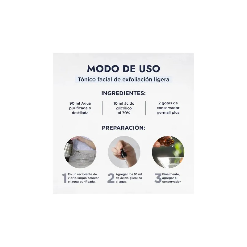 Ácido Glicólico 70 Hebbe Cosmetics Exfoliante y Peeling Facial 100ml