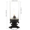 ANLONGLU Small Crackled Glass Table Lamp Mini Candle Desk Night