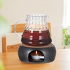BSTKEY Teapot Warmer, Ceramic Tea Warmer with Tealight Holder and