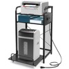 3-Tier Printer and Shredder Stand with Pull Out Shelf, 20"
